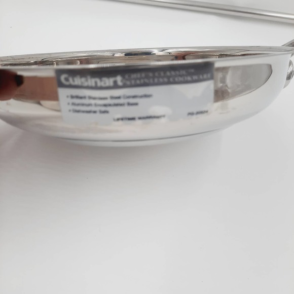Cuisinart 722-20 8" Chefs Classic Stainless Steel Open Skillet No Lid Saute Pan - Picture 5 of 7